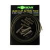 Набор безопасная клипса KORDA Lead Clip Action Pack Weed, Цвет: Weed, фото 