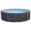 26384 Каркасный бассейн Intex Graphite Gray 478 х 124 см, песчаный фильтр-насос, лестница, тент, подстилка, фото 