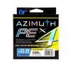Шнур F-FISHING Azimuth PE X4 150м Fluo Yellow 0,14мм 7,7кг/17lb, Разрывная нагрузка: 7,7 кг, Расцветка: Fluo Yellow, Диаметр лески: 0,14 мм, Размотка: 150 м, фото 