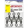 Вертлюг OWNER  King Stainless Swivel black №4 11шт, Размер: 4, фото 