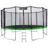 Батут Atlas Sport 490 см (16ft) BASIC с лестницей GREEN, Цвет: зеленый, Диаметр батута: 490 см (16 ft), фото 