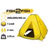 Зимняя палатка Fish2Fish автоматическая (дно на молнии) 200х200х150 см, фото 