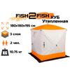 Зимняя палатка Fish2Fish Куб Утепленная в чехле 180х180х195 см, фото 