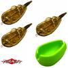 Комплект кормушек Mikado Method Feeder L 3x80 g+форма, фото 