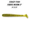 Мягкая приманка CRAZY FISH Vibro worm 3" 11-75-1-6, фото 