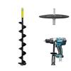 Шнек под шуруповерт с адаптером и защитным диском  Mora Ice Nova Black Cordless 130mm/5", фото 