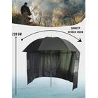 Рыболовный зонт WAHOO с шалью на 6 секторов c двумя окошками PU покрытие, фото , изображение 3