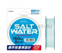 Монофильная леска Yamatoyo Famell Salt Water, #3, 150 м, White Blue, фото 