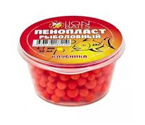 Lion Baits Пенопласт рыболовный "Клубника" (красный) 4-7мм 50мл, фото 