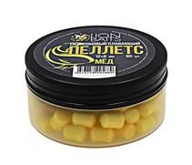 Пеллетс силиконовый плавающий "Мед" 12х8мм (80шт), Цвет: желтый, Вкус: Мед, Диаметр (мм): 12х8, фото 