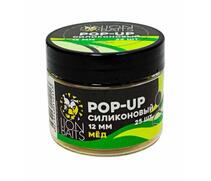 Lion Baits Бойлы плавающие Pop-Up Силиконовый "Мед" 12мм (25шт), Цвет: желтый, Вкус: Мед, Диаметр (мм): 12, фото 