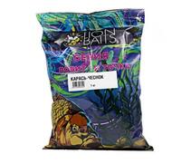 Lion Baits Прикормка Ловит и точка "Карась чеснок" 1кг, Цвет: зеленый, Вкус: чеснок, фото 