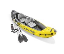 68307 Лодка Explorer K2, 2 местная, алюминиевые вёсла 213 см, ручной насос, до 160 кг, фото 