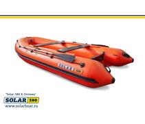 Лодка надувная моторная solar-380 к (оптима) Оранжевый, фото 