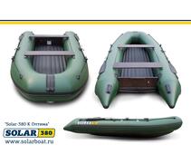 Лодка надувная моторная solar-380 к (оптима) Зеленый, фото 