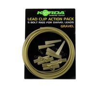 Набор безопасная клипса KORDA Lead Clip Action Pack Gravel, Цвет: Gravel, фото 
