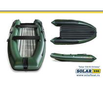 Лодка надувная моторная solar-350 к (оптима) Зеленый, фото 
