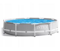 26724 Каркасный бассейн круглый Intex Prism Frame 457х107, фильтр-насос, лестница, тент, подстилка, фото 