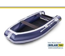 Лодка надувная моторная solar-380 JET тоннель (Синий), фото 