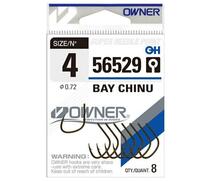 Крючок OWNER Bay Chinu brown №4 8шт, Размер: №4, фото 