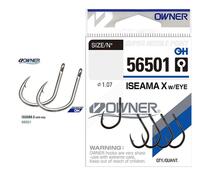 Крючок OWNER Iseama X w/eye BC №12 9шт, Размер: №12, Количество: 9, фото 