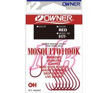 Крючок OWNER Mosquito Hook red №4 10шт, Размер: №4, Количество: 10, фото 