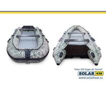 Лодка надувная моторная solar-430 Супер JET тоннель (Пиксель), фото 