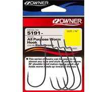 Крючок OWNER All Purpose Worm Hook BC №2/0 5шт, Размер: №2/0, Количество: 5, фото 