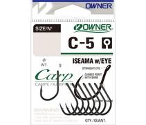 Крючок OWNER Carp Iseama w/eye BC №16 17шт, Размер: №16, Количество: 17, фото 