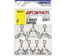Вертлюг тройник OWNER 3 Ways Swivel №8 11шт, фото 