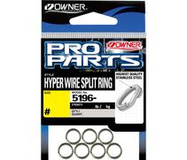 Кольцо заводное OWNER Split Ring Hyper Wide steel №6 8шт, Номер: №6, фото 