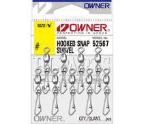 Застежка OWNER с вертлюгом Hooked Snap Swivel №4 7шт, фото 