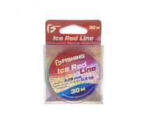 Леска F-FISHING Ice Red Line 30м 0,08мм   , Разрывная нагрузка: 0,9 кг, Диаметр лески: 0,08 мм, Размотка: 30 м, фото 