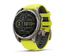 Часы Garmin Fenix 8 - 47 мм Solar Sapphire титан, силиконовый ремешок, фото 