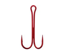 Двойник FLAGMAN Double Hook Long SS Red №4 5шт, фото 