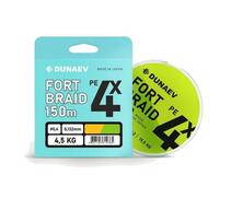 Шнур DUNAEV FORTBRAID PEx4 Dark Green 150m #0.8/0.153, фото 