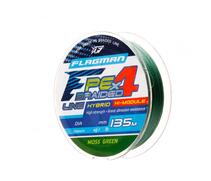 Шнур FLAGMAN PE Hybrid F4 135m MossGreen 0.26mm. 12.7кг/28lb, Цвет: MossGreen, Диаметр лески: 0.26 мм, Размотка: 135 м, фото 