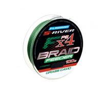 Шнур FLAGMAN S-River Braid PE Hybrid F4 Feeder 100м Grass Camo 0.20мм 13.5кг, Цвет: Grass Camo, Диаметр лески: 0.20 мм, Размотка: 100 м, фото 