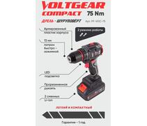 Шуруповерт-электробур Следопыт VoltGear Compact 75 Нм, 21V, 2х4Ah, фото 
