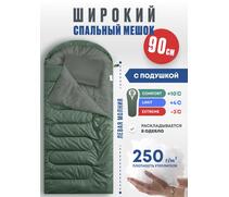 Спальный мешок RSP SLEEP 250 BIG зеленый, левая молния, фото 