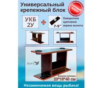 Готовый набор: Столик для лодки ПВХ + Крепление экрана эхолота 7-9", УКБ с отверстиями 2 удилища (УКБ 2У) Универсальный крепежный блок, фото 