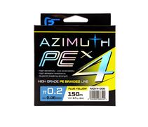 Шнур F-FISHING Azimuth PE X4 150м Fluo Yellow 0,06мм 2,7кг/6lb, Разрывная нагрузка: 2,7 кг, Расцветка: Fluo Yellow, Диаметр лески: 0,06 мм, Размотка: 150 м, фото 