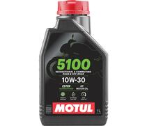 Масло Motul 5100 10W30 4T моторное, полусинтетическое для четырехтактных двигателей мотоциклов, 4 литра, фото 
