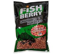 FishBerry Пеллетс быстрорастворимый клубника 8мм - 1 кг, Вкус: клубника, Диаметр (мм): 8, фото 