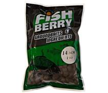 FishBerry Пеллетс карповый (лосось, цв. -темный) 14мм - 1 кг, Вкус: лосось, Вид рыбы: Карп, Диаметр (мм): 14, фото 