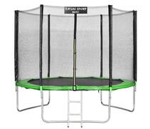 Батут Atlas Sport 252 см (8ft) BASIC с лестницей GREEN, Цвет: зеленый, Диаметр батута: 252 см (8 ft), фото 