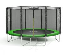 Батут Atlas Sport 404 см (13ft) BASIC с лестницей GREEN, Цвет: зеленый, Диаметр батута: 404 см (13 ft), фото 