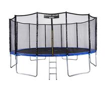 Батут Atlas Sport 490 см (16ft) BASIC с лестницей BLUE, Цвет: синий, Диаметр батута: 490 см (16 ft), фото 