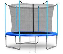 Батут Atlas Sport 312 см (10ft) с внутренней сеткой и лестницей BLUE, фото 