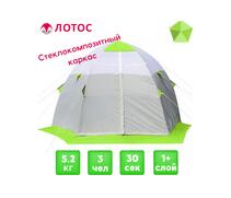 Зимняя палатка Лотос 3С (Салатовый), Цвет: салатовый, Вместимость (чел): 3, фото 